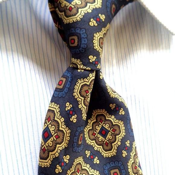 Coach mens Tie 100% silk Multi Color with blue 60" - Picture 1 of 8
